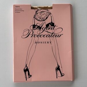 Agent Provocateur Astra seam & heel stretch stocking, 15 denier, NWT, size S
